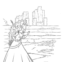 Desenho de Valente princesa da Disney para colorir
