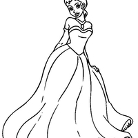 Desenho de TIana da Disney para colorir