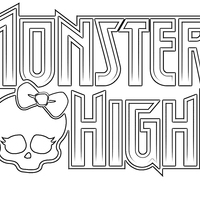 Desenho de Monster High crânio para colorir