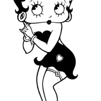 Desenho de Betty Boop sensual para colorir
