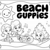 Desenho de Meninas de Bubble Guppies no piquenique para colorir