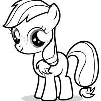 Desenho de Applejack My Little Pony para colorir