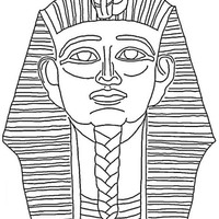 Desenho de Tutankhamon para colorir