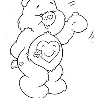 Desenho de Ursinho Cuidado para colorir