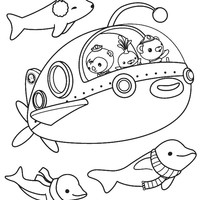 Desenho de Submarino dos Octonautas para colorir