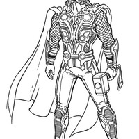 Desenho de Thor Vingadores para colorir