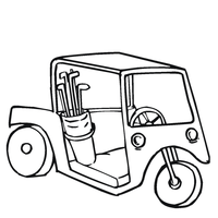 Desenho de Carro de golfe para colorir