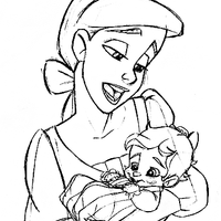 Desenho de Melody e sua mamãe para colorir