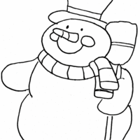 Desenho de Boneco de neve lindo para colorir