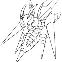 Desenho de Mega Beedrill para colorir