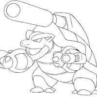Desenho de Mega Blastoise para colorir