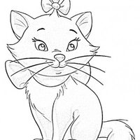 Desenho de Gata Marie da Disney para colorir