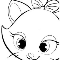 Desenho de Gata Marie para colorir