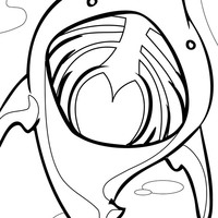 Desenho de Garganta do tubarão para colorir