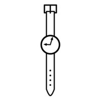 Desenho de Relógio com pulseira de couro para colorir