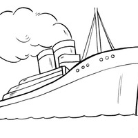 Desenho de Navio a vapor para colorir