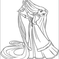 Desenho de Princesa do filme Enrolados para colorir