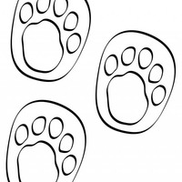 Desenho de Pegadas de cachorrinho para colorir