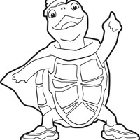 Desenho de Super tartaruga para colorir