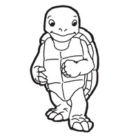 Desenho de Tartaruga de pé para colorir