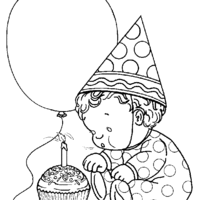 Desenho de Aniversário do bebê para colorir