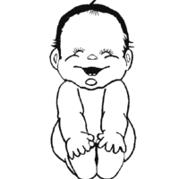Desenho de Bebê sorrindo para colorir