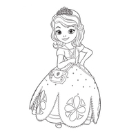 Desenho de Princesinha Sofia para colorir