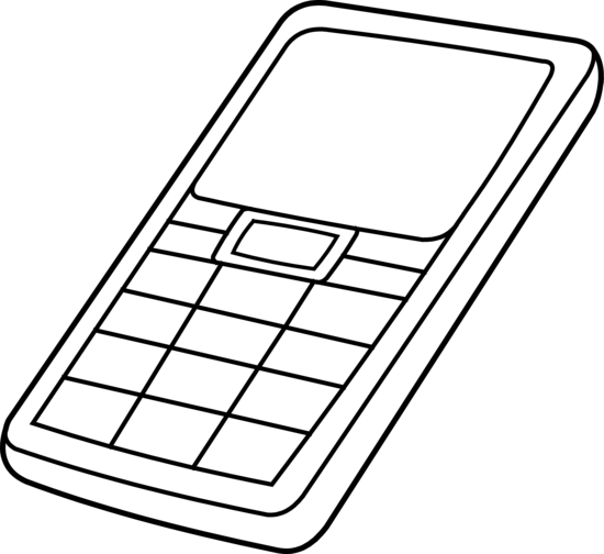mobile phone clipart black and white - photo #5