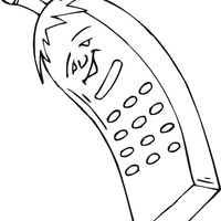 Desenho de Telefone moderno para colorir