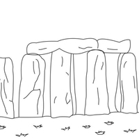 Desenho de Stonehenge para colorir