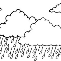 Desenho de Nuvem de tormenta para colorir