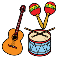 Desenhos de Instrumentos Musicais para colorir