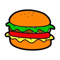 Desenhos de Hambúrguer para colorir
