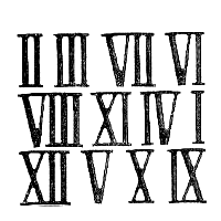 Desenhos de Números romanos para colorir