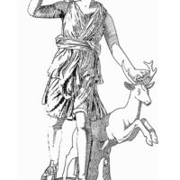 Desenho de Artemis escultura para colorir