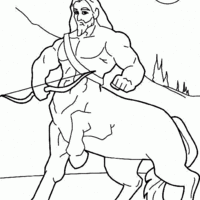 Desenho de Centauro para colorir