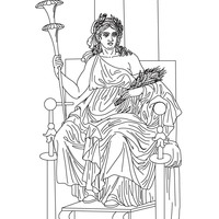Desenho de Deusa Demeter para colorir