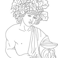 Desenho de Dionísio para colorir