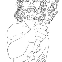 Desenho de Zeus para colorir
