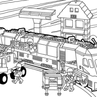 Desenho de Estação de trem para colorir