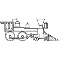 Desenho de Trem antigo para colorir