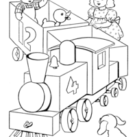 Desenho de Trem de brinquedo para colorir