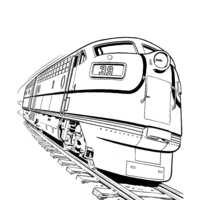 Desenho de Trem de carga para colorir