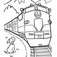 Desenho de Trem de ferro para colorir