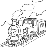 Desenho de Viagem de trem para colorir