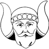 Desenho de Chifres de viking para colorir
