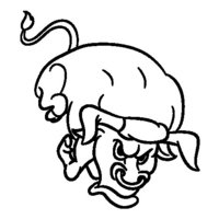 Desenho de Chifres de touro para colorir