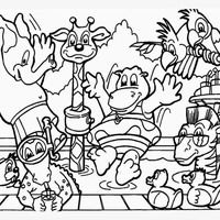 Desenho de Animais do zoológico para colorir