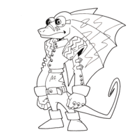 Desenho de Frill Lizard para colorir