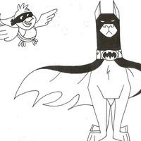 Desenho de Bat-cão para colorir